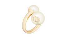 DIOR Metal Resin Rings Women's Gold