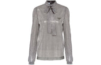PRADA Chiffon Shirts Women's Silver