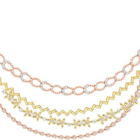 DIOR Rose 18K Gold Necklaces Unisex Rose Gold