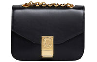 CELINE Shiny Cow Leather Crossbody Bag Shoulder Bag Women's Black