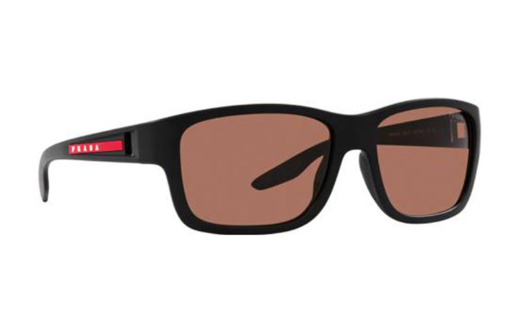PRADA Acetate Square Sunglasses Men's Black