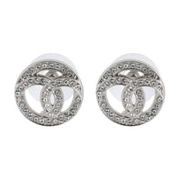 CHANEL Round Cc Crystal Earrings
