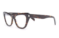 SAINT LAURENT Tortoiseshell effect Cat Eye frame Glasses