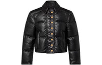 LOUIS VUITTON Monogram Leather Padded Boxy Jacket