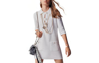 CHANEL SS23 Long-Sleeved Dresses Women's White