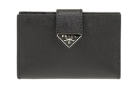 PRADA Calfskin Wallet Regular Women's Black