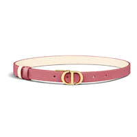 DIOR Calfskin Brass Leather Belts Women's Pink/Brown Width: 2CM