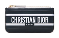 DIOR Calfskin Key Pouch Storage Bag Clutch Women's Blue
