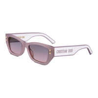 DIOR Acetate Rectangular Sunglasses Women's Purple