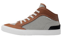 HERMES High-Top Stylish Skateboarding Shoes Men's Brown