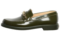 CHANEL Flat Shoes Women's Dark Green