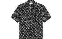 CELINE Loose Hawaiian Shirt With Diluted CELINE Print In Crepe De Chine