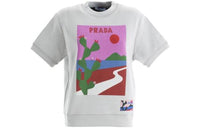 PRADA SS23 Drop Shoulder Sleeve T-Shirt Women's White
