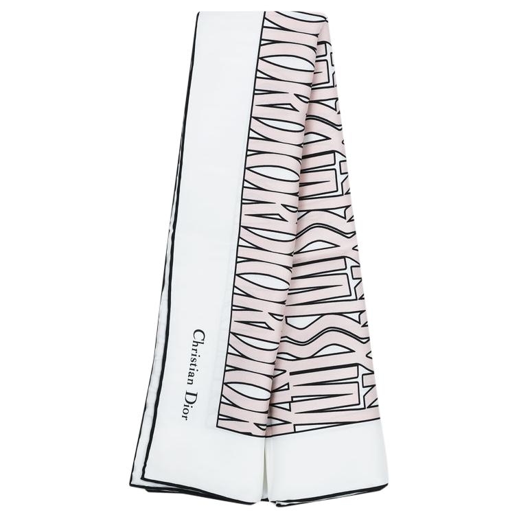 DIOR Silk Scarves Women's White