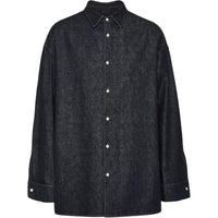 PRADA Enamel-triangle-logo Denim Shirt