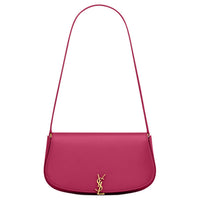 SAINT LAURENT Cow Leather Shoulder Bag Mini Women's Raspberry Pink