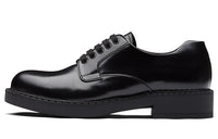 PRADA Brushed Leather Derby Shoes