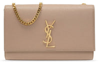 SAINT LAURENT Leather Crossbody Bag, Shoulder Bag Women's Nude