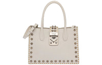 MIU MIU Leather Shoulder Bag Crossbody Bag Handbag Women's White