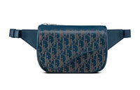 DIOR Cow Leather Fanny Pack Men's Blue