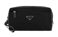 PRADA Nylon Toiletry Bags Clutches Men's Black
