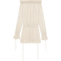 SAINT LAURENT Long Sleeved Dress Women's White