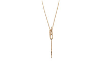 HERMES Karat Gold Diamond 18K Rose Gold Necklaces Women's