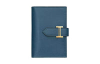 HERMES Bearn Chamkila Goat Skin Card Holder Women's S4 Deep Blue Dark Blue