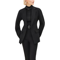 HERMES Business Suits Coats Women's Black