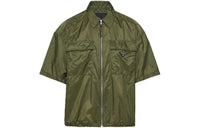 PRADA Short Sleeve Light Re Nylon Shirt Men's Green