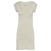 MIU MIU Short-Sleeved Dresses Women's Ecru