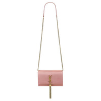 SAINT LAURENT Satin Crossbody Bag, Shoulder Bag Women's Pink