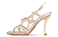 DIOR D-Fame Strap Sandals Women's Rose Gold
