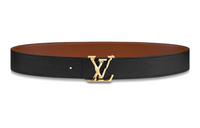 LOUIS VUITTON Leather Belts Men Black/Brown