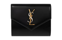 SAINT LAURENT Leather Wallet Women's Black