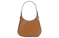 PRADA Leather Shoulder Bag Women's Brown