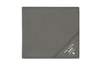 PRADA Saffiano Cow Leather Wallet Men's Light Gray