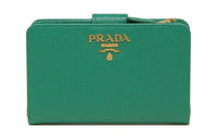 PRADA Saffiano Leather Wallet Women's Mango Color