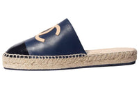 CHANEL Wrap-toe Slippers Women's Dark Blue