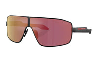 PRADA Plastic Irregular Shape Sunglasses Men's Black