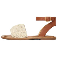 CELINE One Strap Sandals Women's Brown Beige