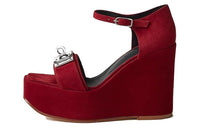 HERMES Hilda Strap Sandals 12cm Women's Red