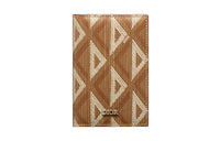 DIOR Diamond Canvas Card Holder Men's Coffee