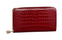 LOUIS VUITTON Zippy Crocodile Leather Wallet Women's Rogue Red