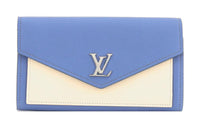LOUIS VUITTON MYLOCKME Calfskin Wallet Unisex Blue White