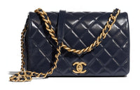 CHANEL Polished Lambskin Shoulder Bag Crossbody Bag Women's Ocean Blue