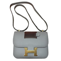 HERMES Constance Epsom Leather Shoulder Bag Crossbody Bag Mini Women's 8U Bleu Glacier Blue