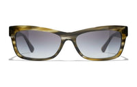 CHANEL Rectangular Sunglasses Unisex Gray