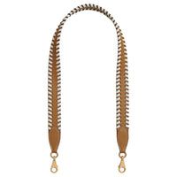 HERMES Epsom Calfskin Bag Shoulder Strap Women's Gold & Light Gray