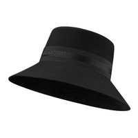 DIOR Rabbit Fur Felt Bucket Hats Women's Black